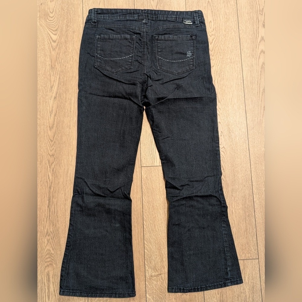 Source Of Wisdom Dark Flare Jeans Plus Size 14 1X Faded Stretch Torrid - Picture 5 of 5